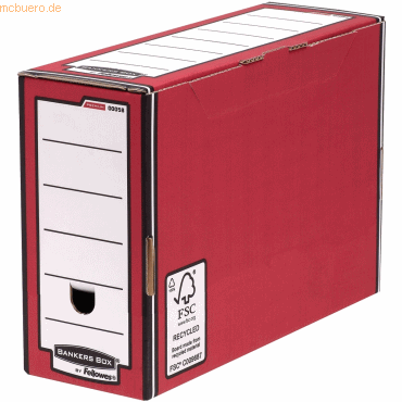 10 x Bankers Box Archivschachtel Premium 127mm rot von Bankers Box