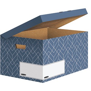 5 Bankers Box Archivboxen Bankers Box Décor Serie schieferblau/weiß 36,7 x 57,0 x 29,5 cm von Bankers Box