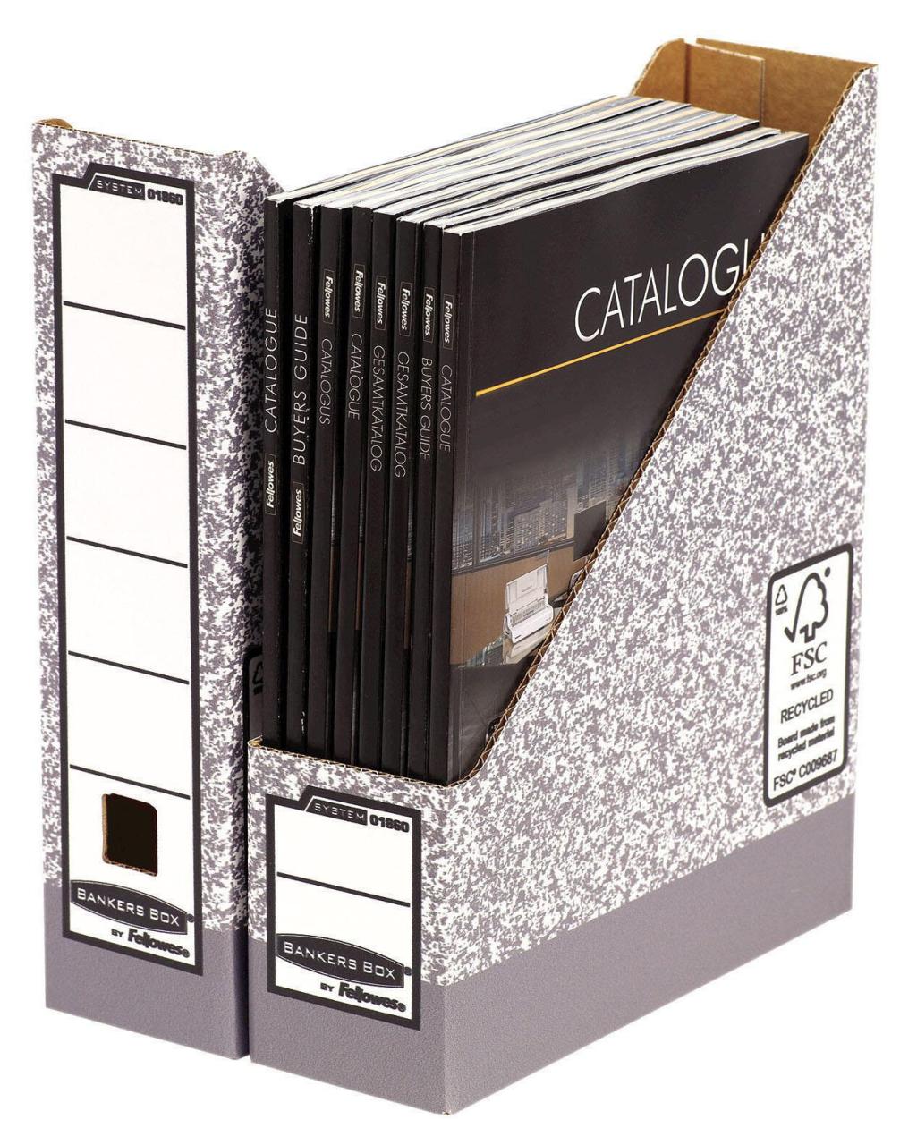 Bankers Box Archiv-Stehsammler Wellpappe grau , DIN A4 Bankers Box Archiv-Stehsammler Wellpappe grau , DIN A4 von Bankers Box