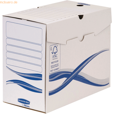 Bankers Box Archivschachtel 150mm Bankers Box Basic 147x250x325mm weiß von Bankers Box