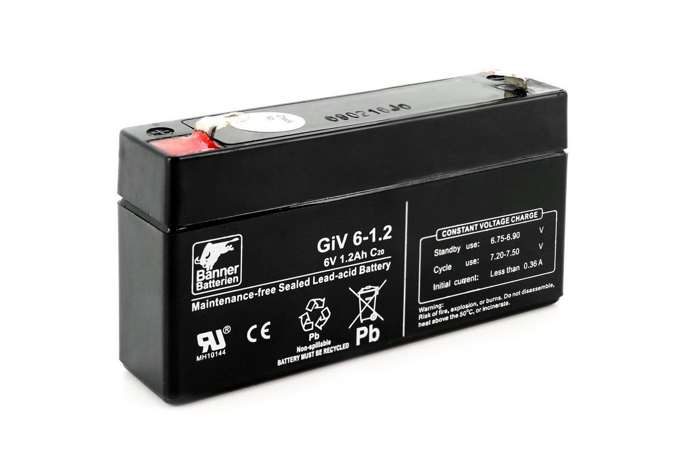 Banner Batterien Batterie Stand by Bull 6 Volt 1,2Ah GiV 06-1.2 Batterie, 6 Volt 1,2Ah GiV 06-1.2 von Banner Batterien