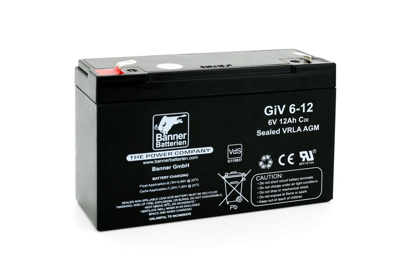 Banner Batterien Batterie Stand by Bull 6 Volt 12 Ah GIV 06-12 Batterie, 6 Volt 12 Ah GIV 06-12 von Banner Batterien