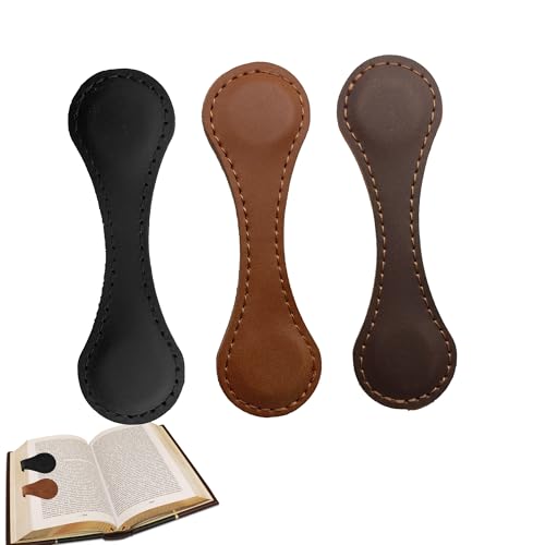 Magnetisches Lesezeichen, doppelseitig, starke Magnete, Leder-Lesezeichen, kompakt und leicht, für Leser, Studenten, Lehrer, Buchliebhaber, 3 Stück Magnetisches Lesezeichen, doppelseitig, starke Magnete, Leder-Lesezeichen, kompakt und leicht, für Leser, Studenten, Lehrer, Buchliebhaber, 3 Stück von Bansusu