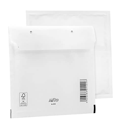 Bantex Satz mit 100 Luftpolsterumschläge Polsterumschlag Versandtaschen CD (175 x 200 mm), Weiß, Briefumschläge, Luftpolster Umschläge Taschen mit Selbstklebeverschluss von Bantex