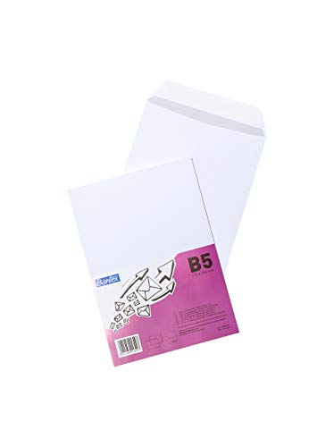 BANTEX 400085700 Selbstklebender Briefumschlag mit Streifen B5, 20 Verpackungen mit je 25 Stück weiß von Bantex