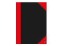 Bantex 100302814, Monochromatisch, Schwarz, Rot, A4, 96 Blätter, 70 g/m², Liniertes Papier von Bantex