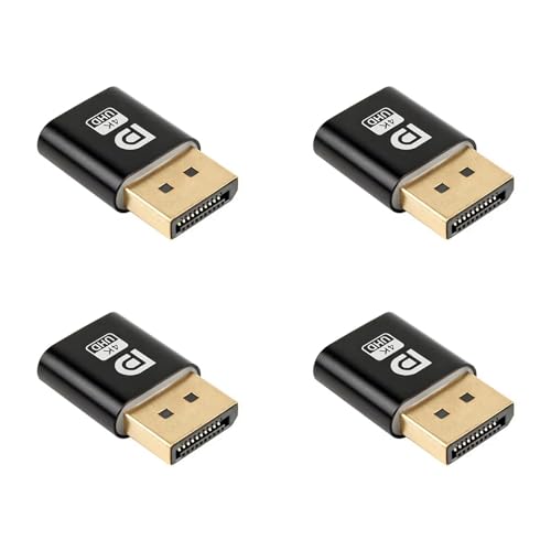 Bantopgong 4X 4K Blindstecker DP Virtual Display Adapter EDID Headless Ghost Emulator für PC-Grafikkarte von Bantopgong