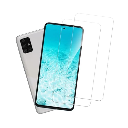 Banuyaw für Panzerglas Samsung Galaxy A51, 9H Schutzfolie Samsung A51 Folie, Hohe Definition Displayschutz Galaxy A51 PanzerSchutzGlas, 2 Stück Blasenfreie Samsung A51 Schutzglas von Banuyaw