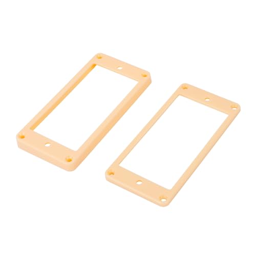 Banworks Humbucker-Tonabnehmerringe, Tonabnehmerrahmen, flache Unterseite, schräger Hals und Steg, Tonabnehmer-Befestigungsring, für Epiphone LP E-Gitarren, 2 Stück, JT/SYQG-01, Creme Banworks Humbucker-Tonabnehmerringe, Tonabnehmerrahmen, flache Unterseite, schräger Hals und Steg, Tonabnehmer-Befestigungsring, für Epiphone LP E-Gitarren, 2 Stück, JT/SYQG-01, Creme von Banworks