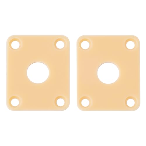 Banworks Kunststoff-Gitarren-Buchsenplatte, rechteckige Buchsenplatten-Abdeckung für Epiphone EPI LP Les Paul E-Gitarren, 2 Stück JT/CKDP-01, Creme Banworks Kunststoff-Gitarren-Buchsenplatte, rechteckige Buchsenplatten-Abdeckung für Epiphone EPI LP Les Paul E-Gitarren, 2 Stück JT/CKDP-01, Creme von Banworks
