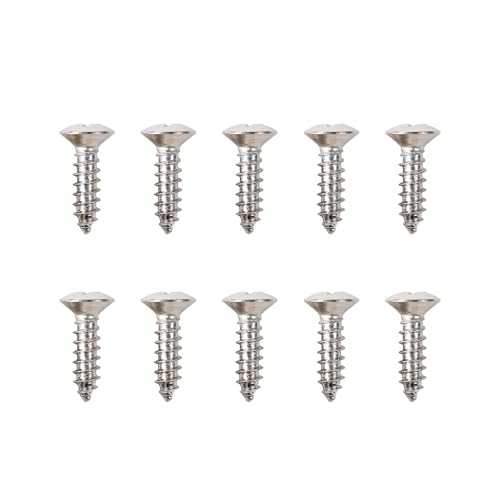 Banworks USA #3 x 3/8 Zoll Edelstahl Gitarre Ausgang Jack Schrauben Oval Senkkopf Kreuzschlitz Antriebsschrauben für Gibson Les Pauls LP SG ES E-Gitarren 10 Stück JT/CKLS-01 Nickel Banworks USA #3 x 3/8 Zoll Edelstahl Gitarre Ausgang Jack Schrauben Oval Senkkopf Kreuzschlitz Antriebsschrauben für Gibson Les Pauls LP SG ES E-Gitarren 10 Stück JT/CKLS-01 Nickel von Banworks