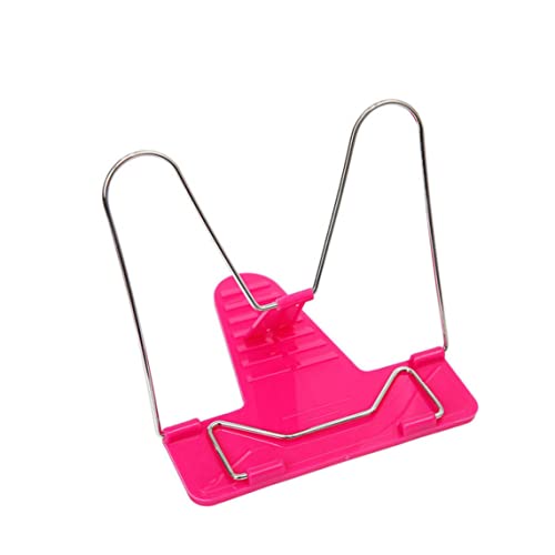 Einstellbarer Lesebuchständer Einstellbarer Winkel Reading Buchständer faltbare tragbare Buchhalter mit Plastik Basis -Schreibtisch Office Supply rot 1pc von Banziaju