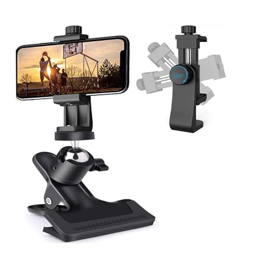 Handy Stativ Klemmstativ Kamera Smartphone Halterung Kompatible mit 360° Drehbare - Metal Klammer Blitzschiene für DSLR SLR Kamera Stativ Blitz Video von Bao Luo