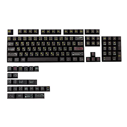 BaoFufc 128 Tasten PBT Profil DYE-SUB für MX Switch 1.5U 1.75U 2U Shift 6.25U Leertaste mechanische Tastatur Farbstoffsublimationstasten von BaoFufc