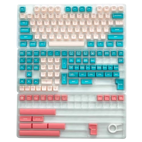 BaoFufc 160 Stück Double Shot Keycaps dick PBT zweifarbige Injektionen für 61 68 87 96 980 104 108 mechanische Tastaturen zwei Farben Keycap von BaoFufc
