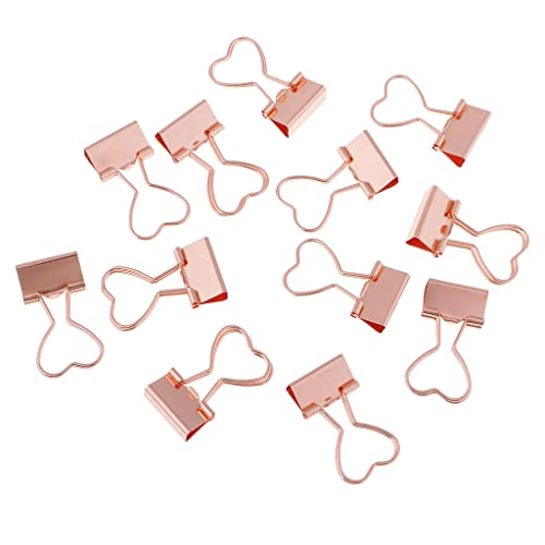 Baoblaze 12 Foldback Klammern 35 x 18 mm, Roségold von Baoblaze