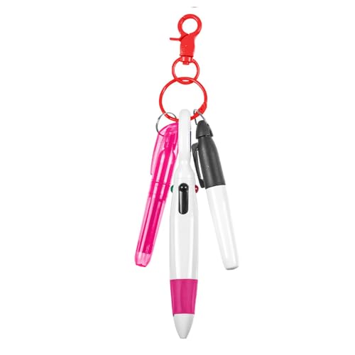 Baoblaze Stift mit Karabiner-Clip, Shuttle-Stift, einziehbar, vielseitig einsetzbar, tragbar, Geschenk zum Krankenschwestertag, kompakter Party-Geschenk, Rose Rot von Baoblaze