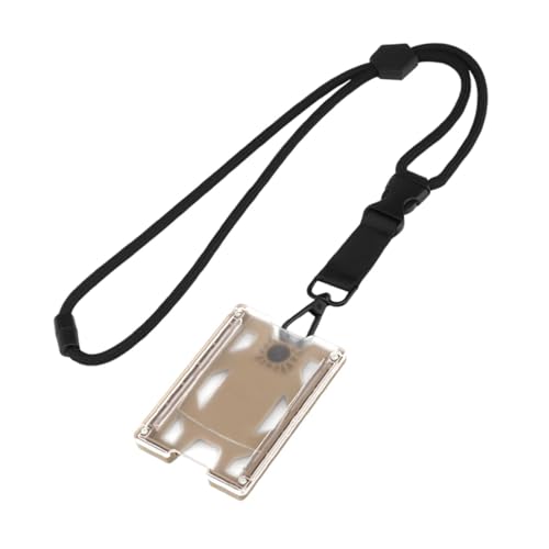 Baoblaze Transparenter Kartenhalter Hanging Kartenhalter ID -Karten -Hülle Schutzkartenabdeckung für Kreditkarten Bus Pass Geschäftsmann Mitarbeiter, Braun von Baoblaze