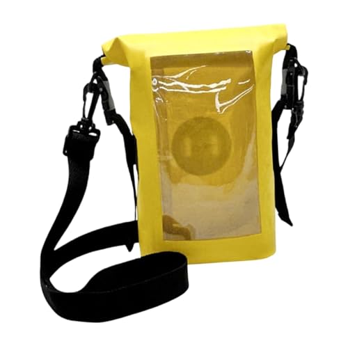 Baoblaze Wasserdichtes Telefonbeutel Telefonbeutel Schultertasche Universal Transparent PVC Verstellbarer Lanyard -Touchscreen für Rafting im Freien, Gelb von Baoblaze
