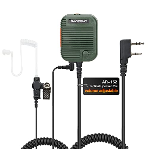 Baofeng Lautstärkeregler in Militärqualität, einstellbares Mikrofon mit 3,5-mm-Empfänger/Hörgerät, nur Überwachung, Akustikschlauch, Ohrhörer für Baofeng AR-152 UV-5R Motorola TYT Radio-Zubehör Baofeng Lautstärkeregler in Militärqualität, einstellbares Mikrofon mit 3,5-mm-Empfänger/Hörgerät, nur Überwachung, Akustikschlauch, Ohrhörer für Baofeng AR-152 UV-5R Motorola TYT Radio-Zubehör von Baofeng