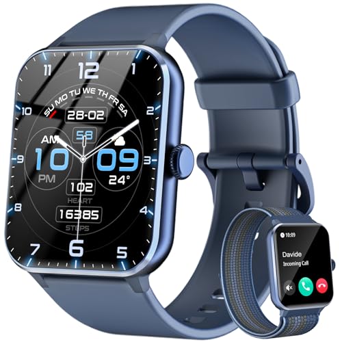 Smartwatch Damen Herren mit Künstliche KI/Message Reminder,Sportuhr mit 100+Sportmodi, Fitnessuhr,Herzfrequenz Schlafmonitor, Schrittzähler, Smart Watch für Android iOS(2 Armband) Smartwatch Damen Herren mit Künstliche KI/Message Reminder,Sportuhr mit 100+Sportmodi, Fitnessuhr,Herzfrequenz Schlafmonitor, Schrittzähler, Smart Watch für Android iOS(2 Armband) von Baolubao