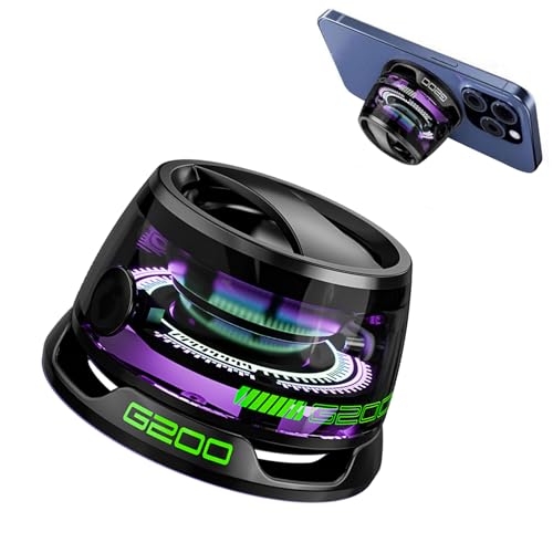 Baomaeyea Magnetischer Bluetooth-Lautsprecher, wasserdicht, G200, multifunktional, multifunktional, tragbar, Handy-Ständer, Magbeat-Bluetooth-Lautsprecher für Outdoor-Reisen (schwarz) von Baomaeyea