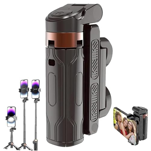 Baomaeyea Pocketflex Mini-Stativ, 2025 Neues Mini-Stativ, JJ02, 360° drehbar, faltbares Handy-Selfie-Stick-Stativ mit abnehmbarer Fernbedienung (schwarz) von Baomaeyea