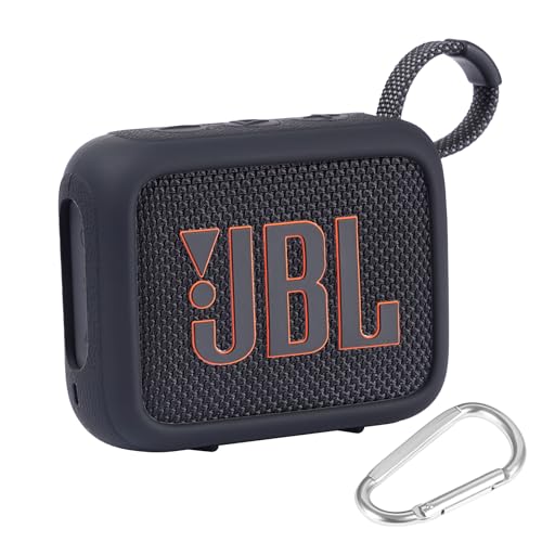 Silikon-Schutzhülle für JBL Go 4, kompatibel mit JBL Go 4, wasserdicht, tragbarer Bluetooth-Lautsprecher, ultraleichte Schutzhülle, Ersatz-Bluetooth-Lautsprecher, Reise-Tragetasche mit Karabiner, von Baomaeyea