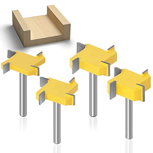 Baorder CNC Oberfräser 6mm Schaft Spoilboard Oberflächenfräser Fräser Bit Set 4 Flügel Platten Abflachungs fräser Hartmetall Oberfräser für Holzbearbeitung 4 Stück Baorder CNC Oberfräser 6mm Schaft Spoilboard Oberflächenfräser Fräser Bit Set 4 Flügel Platten Abflachungs fräser Hartmetall Oberfräser für Holzbearbeitung 4 Stück von Baorder