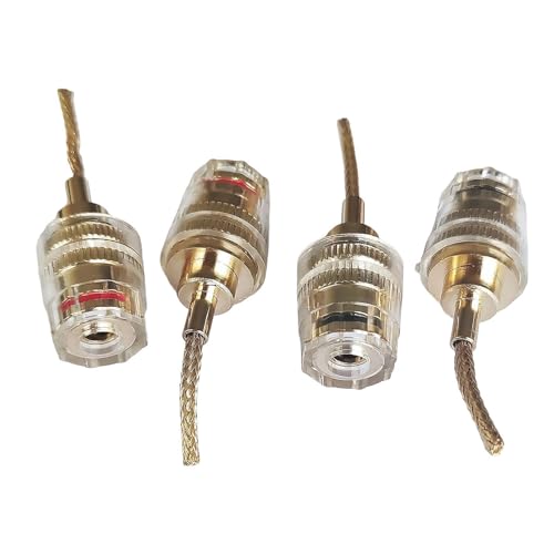 BaotyJie 4 Stück Binding Post Connector 4 mm Bananenstecker Schnelltrennverdrahtungsadapter Lautsprecheranschluss Bananenbuchsenstecker BaotyJie 4 Stück Binding Post Connector 4 mm Bananenstecker Schnelltrennverdrahtungsadapter Lautsprecheranschluss Bananenbuchsenstecker von BaotyJie