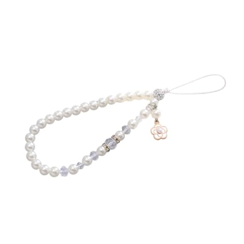 BaotyJie Perlen-Handyanhänger, Handyhülle, Schlüsselband, zum Aufhängen, Geschenk für Frauen, Dekor, Handykette, Schlüsselband, Handykette, Riemen für Handy, Weiß BaotyJie Perlen-Handyanhänger, Handyhülle, Schlüsselband, zum Aufhängen, Geschenk für Frauen, Dekor, Handykette, Schlüsselband, Handykette, Riemen für Handy, Weiß von BaotyJie