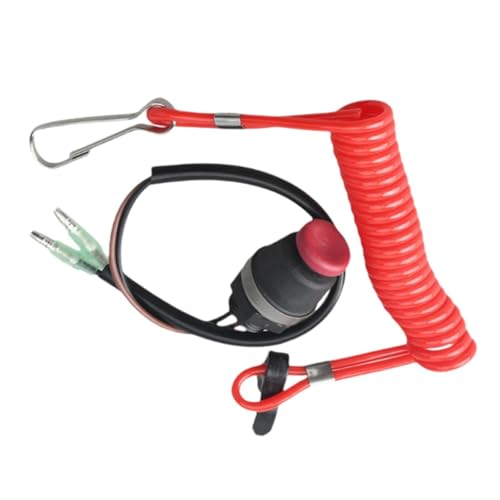 BaotyJie Sicherer Stoppschalter mit Lanyard, Ersatzteile für dringende Stoppschalter, Außenbordmotor für Marine BaotyJie Sicherer Stoppschalter mit Lanyard, Ersatzteile für dringende Stoppschalter, Außenbordmotor für Marine von BaotyJie