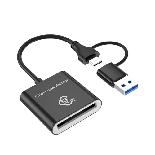 BaotyJie Typ B Kartenleser 2 in 1 Zubehör Tragbarer Leichter Mehrzweck mit USB C/USB A Anschluss Kamera Speicherkartenleser BaotyJie Typ B Kartenleser 2 in 1 Zubehör Tragbarer Leichter Mehrzweck mit USB C/USB A Anschluss Kamera Speicherkartenleser von BaotyJie