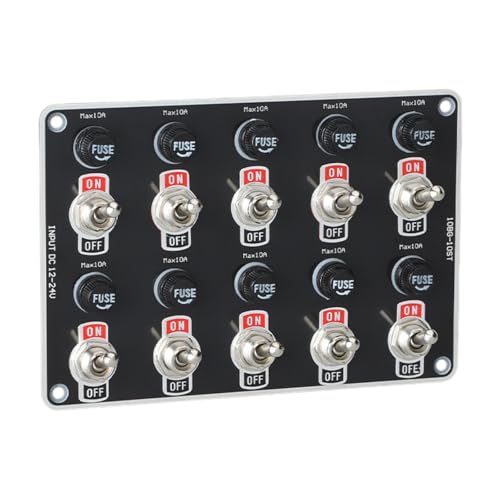 BaotyJie Wippschalter Panel für 10 Funktionen Im Wohnmobil Und LKW von BaotyJie