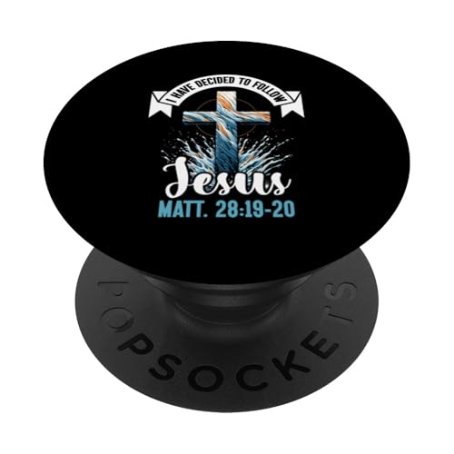 Ich habe beschlossen, Jesus zu folgen, getauft, christlich PopSockets Klebender PopGrip Ich habe beschlossen, Jesus zu folgen, getauft, christlich PopSockets Klebender PopGrip von Baptism Priests Pastors Worship Prayer Bible Nuns