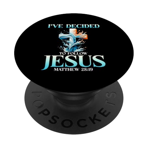 Ich habe beschlossen, Jesus zu folgen Matthäus 28:19 Taufe getauft PopSockets Klebender PopGrip Ich habe beschlossen, Jesus zu folgen Matthäus 28:19 Taufe getauft PopSockets Klebender PopGrip von Baptism Priests Pastors Worship Prayer Bible Nuns