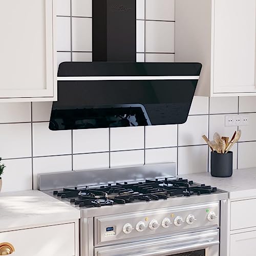 BaraSh Dunstabzugshaube Strong Suction Extractor Hood 90 cm Stahl und Hartglas Schwarz Abluft Extractor BaraSh Dunstabzugshaube Strong Suction Extractor Hood 90 cm Stahl und Hartglas Schwarz Abluft Extractor von BaraSh