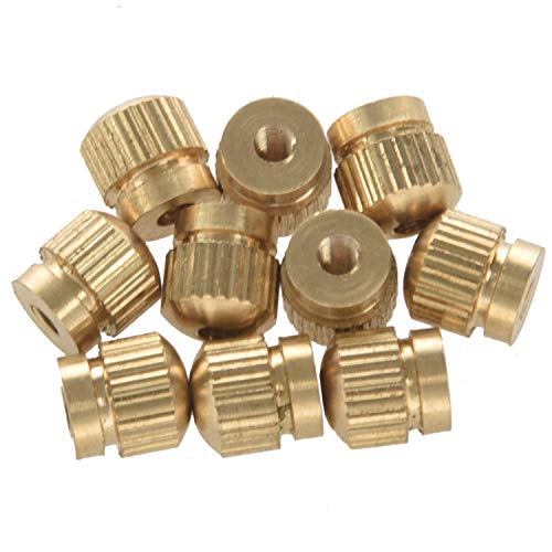 Barabesty 10er-Pack Tenorhorn-Schlüsselknöpfe für Trompete, Tenorhorn, Kornett - Zubehör, Metall, B♭, Gold von Barabesty