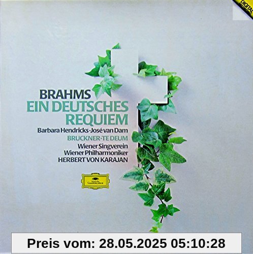 Brahms: Ein deutsches Requiem / Bruckner: Te Deum [Vinyl Schallplatte] [2 LP Box-Set] von Barbara Hendricks