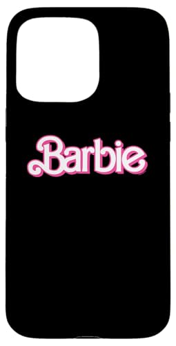 Hülle für iPhone 15 Pro Max Barbie – Retro-Logo in Pink und Weiß von Barbie