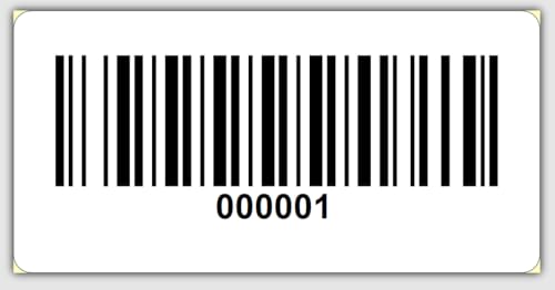 Universal Etiketten Archivierungsetiketten 30x15mm Code 128B 1000Etiketten/Rolle 4 bis 6 Stellig (ThermoTop, 000001-001000) von Barcodelabels24