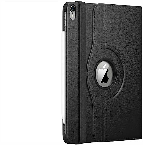 360 Grad drehbare Lederhülle für Apple iPad 10. Generation 10,9 Zoll veröffentlicht 2022, nur Modellnummern sind A2757, A2777, A2696 (schwarz) von BargainParadise
