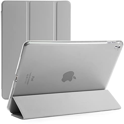 Schlanke Smart-Schutzhülle mit Standfunktion für Apple iPad Pro 9.7 2016 A1674/1675 Smart Case mit automatischer magnetischer Wake/Sleep-Funktion (Grau) von BargainParadise