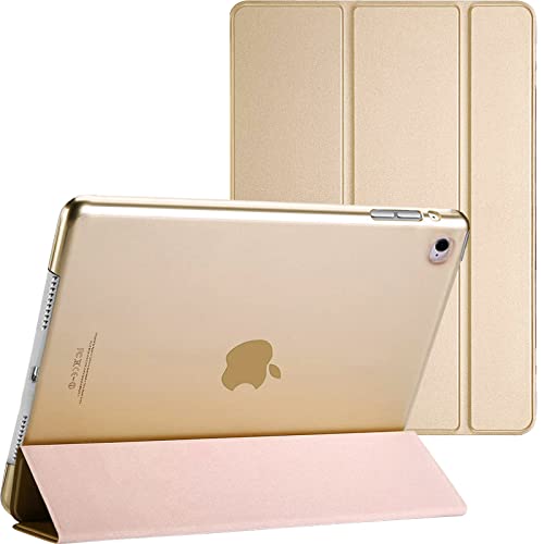 Schutzhülle für Apple iPad Air 2/2. Generation A1566 A1567 mit automatischer magnetischer Wake/Sleep-Funktion, goldfarben Schutzhülle für Apple iPad Air 2/2. Generation A1566 A1567 mit automatischer magnetischer Wake/Sleep-Funktion, goldfarben von BargainParadise