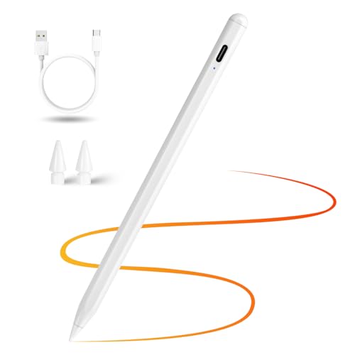 Stylus Pen für Apple iPad (2018-2025) - Kompatibel mit iPad 6th bis 11th Gen - Inklusive Ladekabel & 2 Extra Spitzen - Palm Rejection & Tilt Funktion von BargainParadise