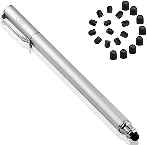 Bargains Depot B & D Stylus Stift Touch Pen Eingabestift Kapazitiven Touchscreen mit 20 x Ersatzspitzen für Tablet iPad iPhone Samsung Galaxy Tab (Silber) von Bargains Depot