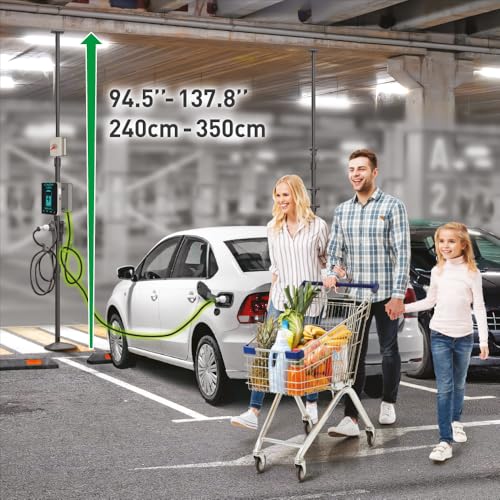 Barkan 350cm Außen-Universal EV-Ladeständer,Boden-zu-Decke, für 1 oder 2 Ladegeräte, 5 Jahre Garantie, für Level 1 & 2 Ladestationen, bis zu 50Kg, Tesla, Ladepedestal, E Auto/Elektroauto Barkan 350cm Außen-Universal EV-Ladeständer,Boden-zu-Decke, für 1 oder 2 Ladegeräte, 5 Jahre Garantie, für Level 1 & 2 Ladestationen, bis zu 50Kg, Tesla, Ladepedestal, E Auto/Elektroauto von Barkan