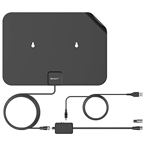 Barkan DVB-T2 Antenne, 96Km Reichweite Digitale TV-Antenne & Digitale Zimmerantenne für 1080P 4K, Antenne mit Verstärker, USB Strom, HDTV, DVBT Barkan DVB-T2 Antenne, 96Km Reichweite Digitale TV-Antenne & Digitale Zimmerantenne für 1080P 4K, Antenne mit Verstärker, USB Strom, HDTV, DVBT von Barkan