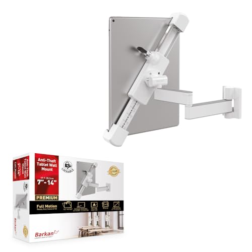 Barkan Lockable Tablet Mount Holder for 8.7-12 inch Devices, Anti-Theft, Full Motion Articulating, 360 Degree Rotation, fits Apple iPad/Air/Mini, Samsung Galaxy Barkan Lockable Tablet Mount Holder for 8.7-12 inch Devices, Anti-Theft, Full Motion Articulating, 360 Degree Rotation, fits Apple iPad/Air/Mini, Samsung Galaxy von Barkan