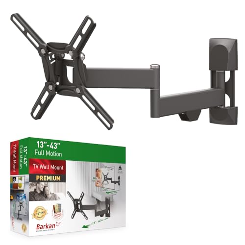 Barkan TV Wandhalterung, 13 - 43 Zoll Schwenkbar / Neigbar / Vollbewegung flach & curved Fernseher TV Halterung, hält bis 25Kg, Patentierter, UL zertifiziert, für LED OLED LCD, Max. VESA 200x200 Barkan TV Wandhalterung, 13 - 43 Zoll Schwenkbar / Neigbar / Vollbewegung flach & curved Fernseher TV Halterung, hält bis 25Kg, Patentierter, UL zertifiziert, für LED OLED LCD, Max. VESA 200x200 von Barkan